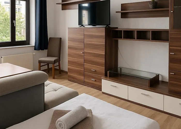 公寓 Angebot - Grosse - Max 6 Personen - Wifi - Waschmaschine - Badewanne - 2 Parkplaetze - Zentrale Lage - Grosse Kueche 开姆尼茨